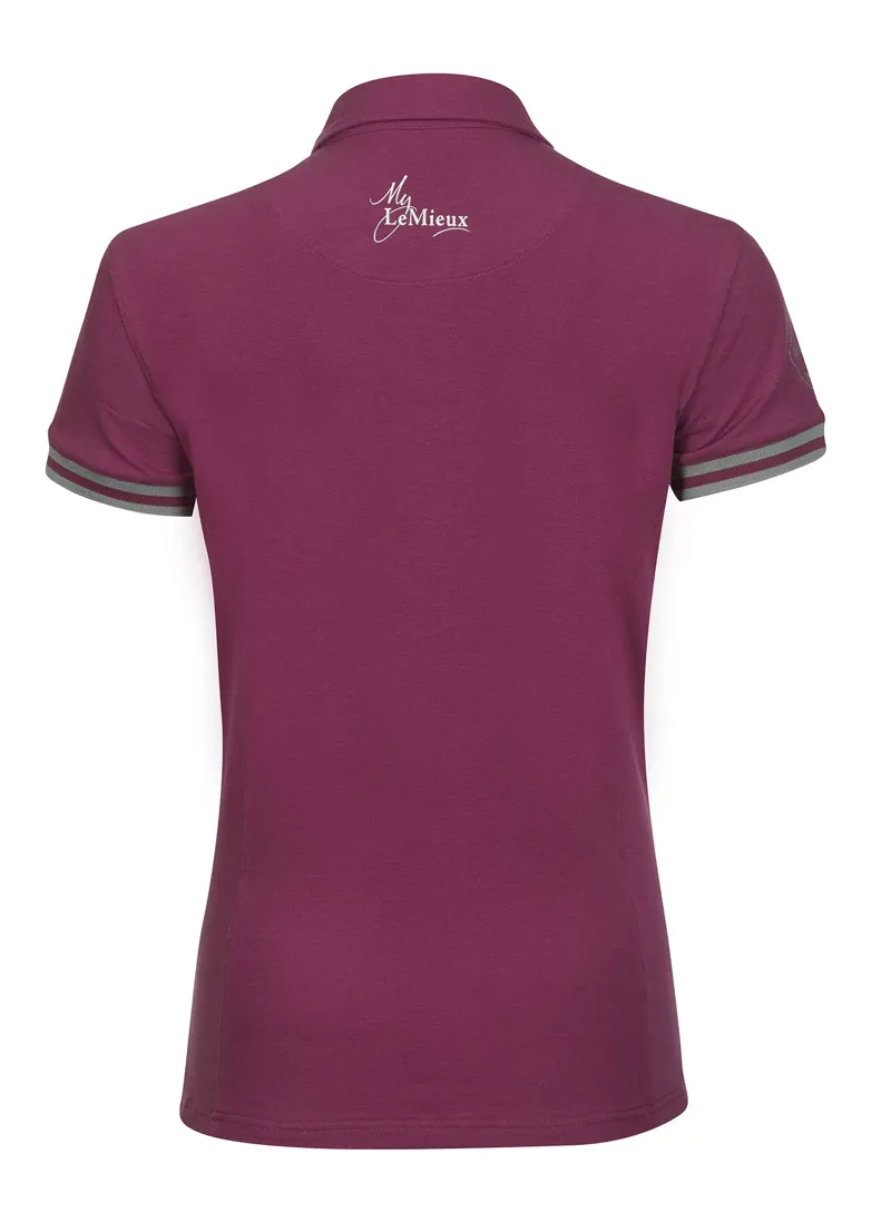 LeMieux Polo Shirt Ladies in Plum-2